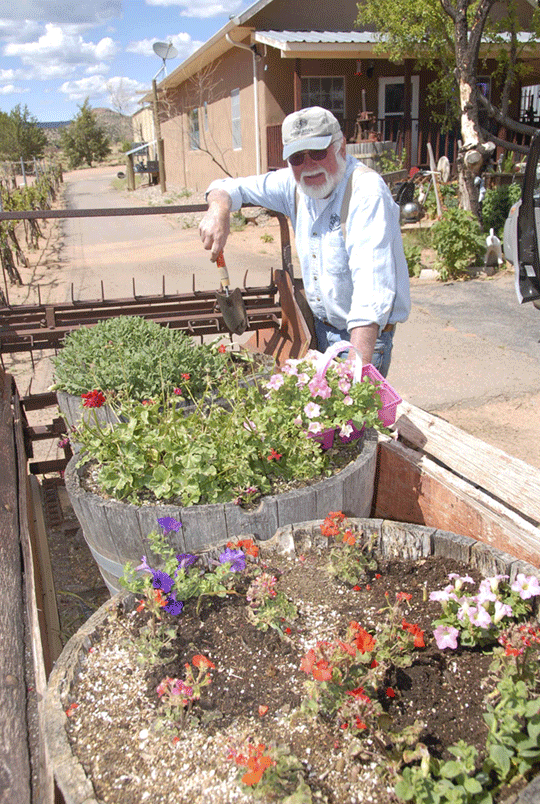 Henry with Flower Pots